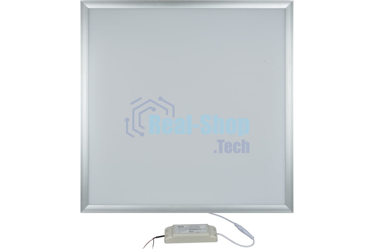 Светильник светодиодный потолочный встраиваемый Uniel Effective, белый свет 4000K, корпус серебристый, в комплекте с и/п