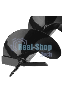 Шнек для грунта Denzel E-200, диаметр 200 мм, длина 800 мм, соединение 20 мм, несъемный нож