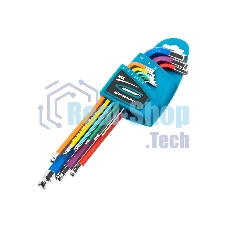 Набор ключей Gross 16400 имбусовых hex 1.5–10мм s2 9шт магнит экстра-длин. с шаром хром/краска