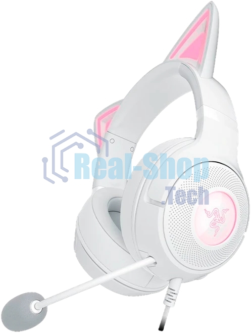 Гарнитура Razer Kraken Kitty V2 Белый, проводная, USB, подсветка