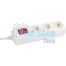 Удлинитель 3х1.5м с заземл. 10А 250В У03В GENERICA 2P+PE 3х1кв.мм IEK WYP10-10-03-D15-ZK-G