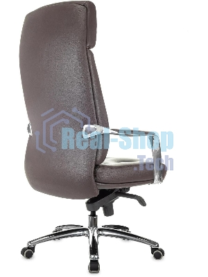 Кресло Бюрократ DAO/BROWN коричневый, кожа