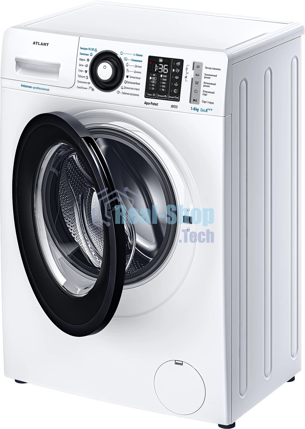 Стиральная машина Atlant СМА-60У1213-02 белая, загрузка фронтальная 6 кг, 1200 об/мин., класс: A+++