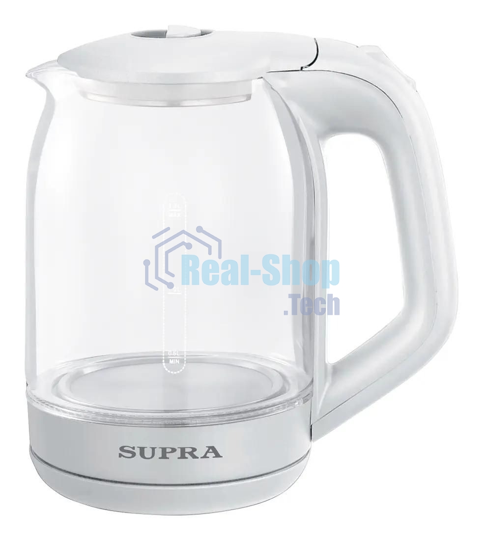 Чайник электрический SUPRA KES-1893, 1.8л, стекло, белый