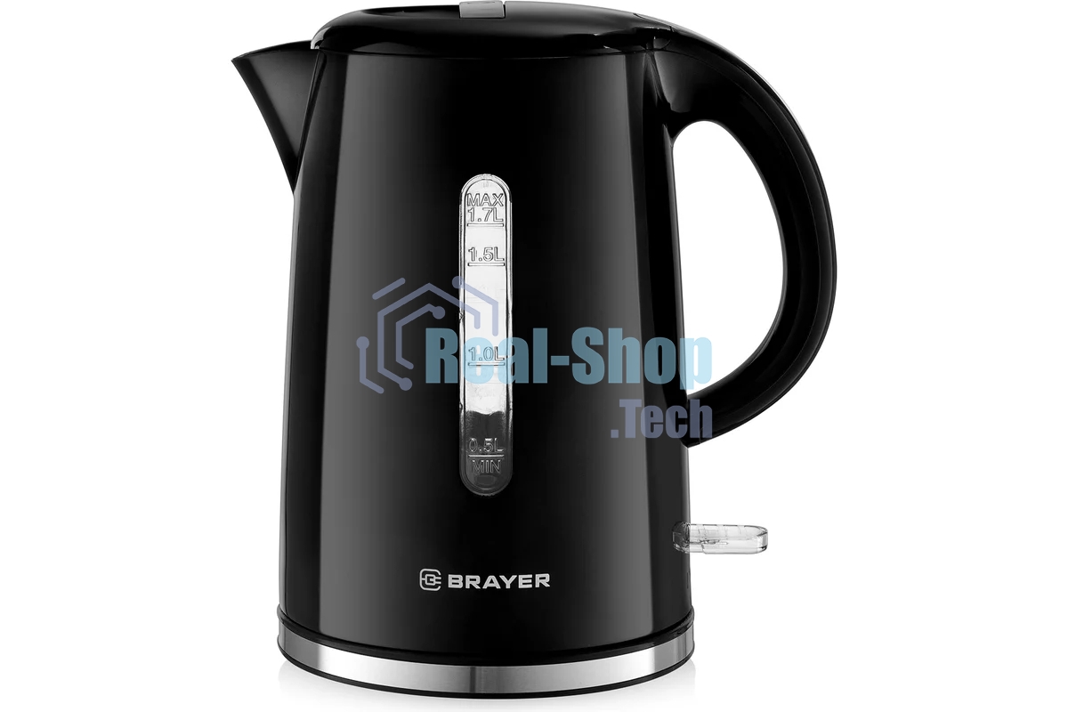 Чайник электрический BRAYER BR1032,2200 Вт, 1,7 л, пласт.корп,шкала,автооткл.при.закип,подсвет