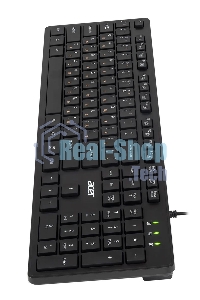 Клавиатура проводная Acer OKW122, USB, черный