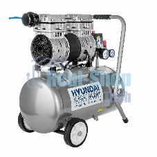 Компрессор поршневой Hyundai HYC 18224LMS безмасляный 180л/мин 24л 1000Вт серебристый