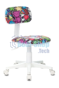 Кресло детское Бюрократ CH-W201NX мультиколор маскарад, крестовина пластик, пластик белый