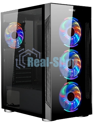 Компьютерный корпус Ginzzu CL280 FAN 12CM RGb*4 USB3.0 Window