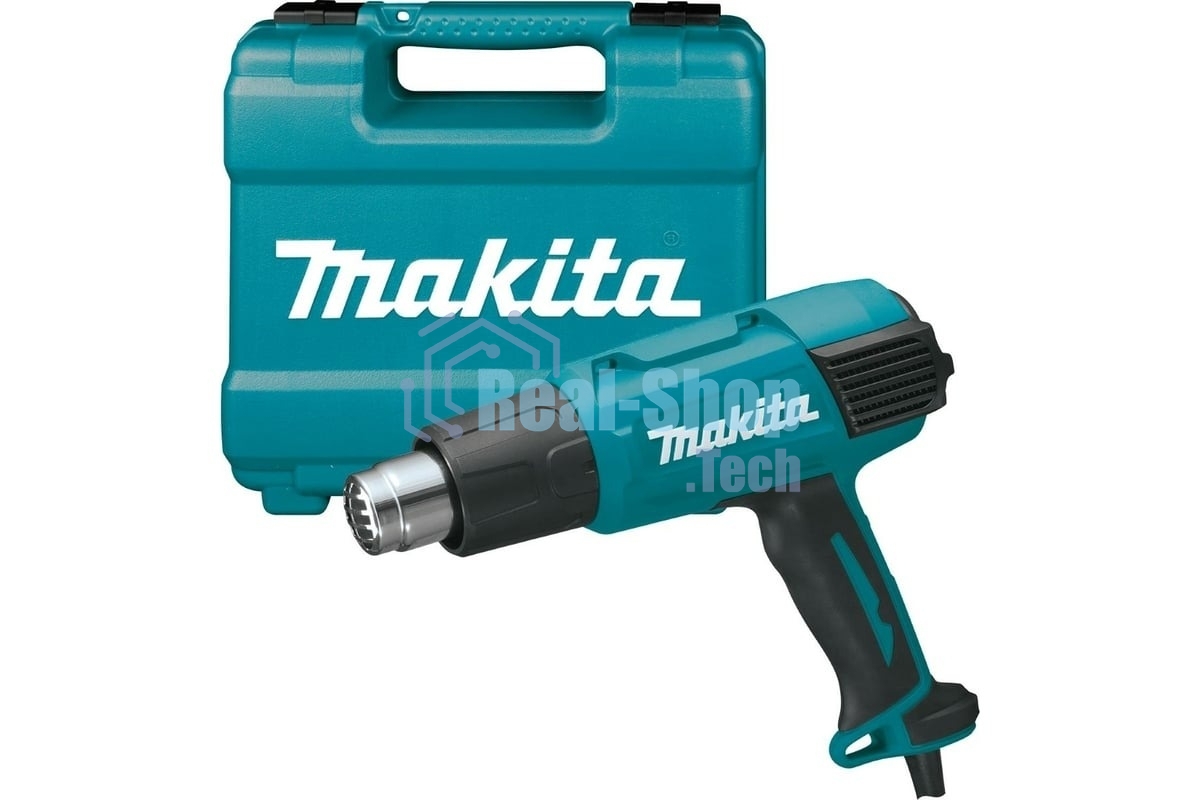 Фен Makita HG 6031 VK 1800Вт 250-500л/мин с регулировкой, с насадками, кейс