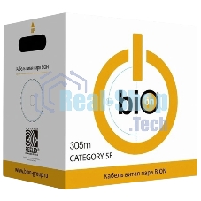 Кабель витая пара Bion BCL-F5480-381 F/UTP, кат.5e, 4x2x0,48 мм AWG 24, медь, одножильный, PE, для внешней прокладки, 305м, черный