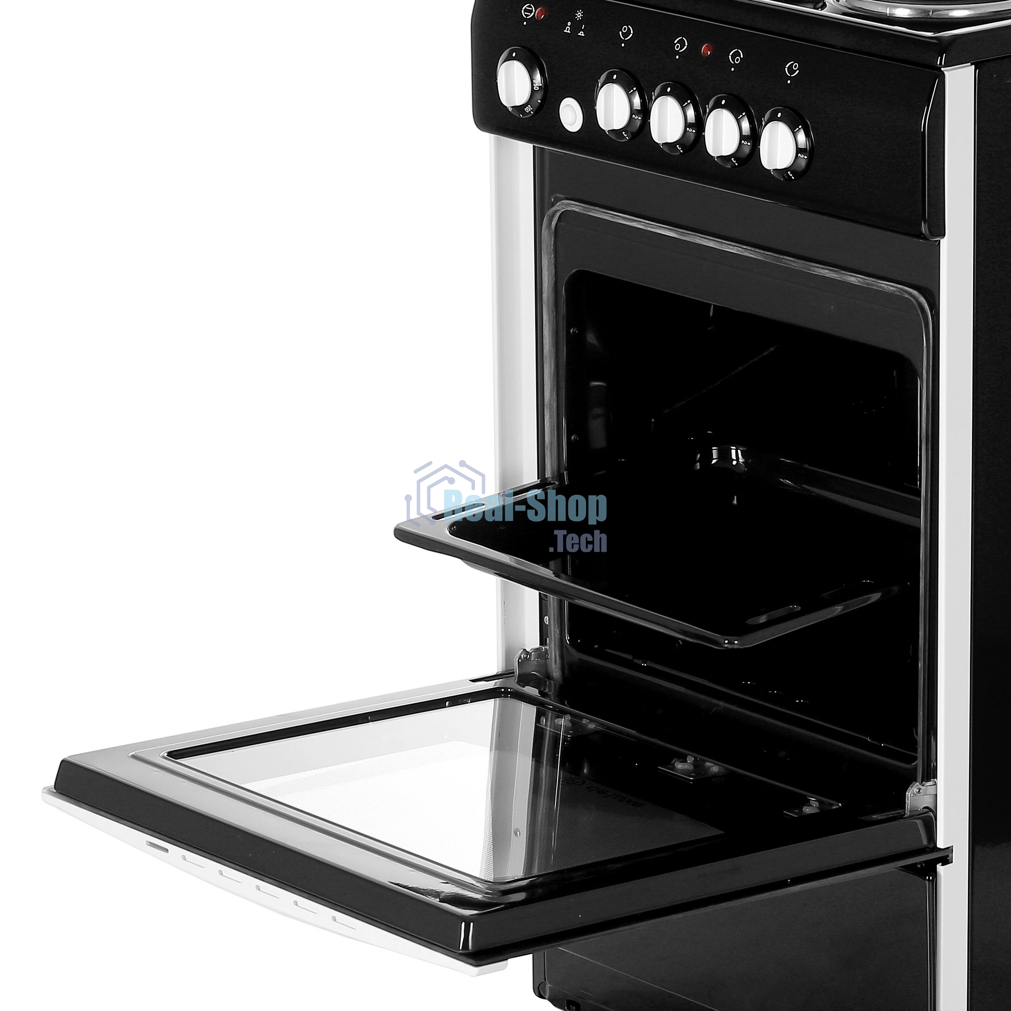 Плита электрическая De Luxe 5004.12э черный, конфорок 4 шт, духовка 46 л, 50 см x 85 см x 50 см