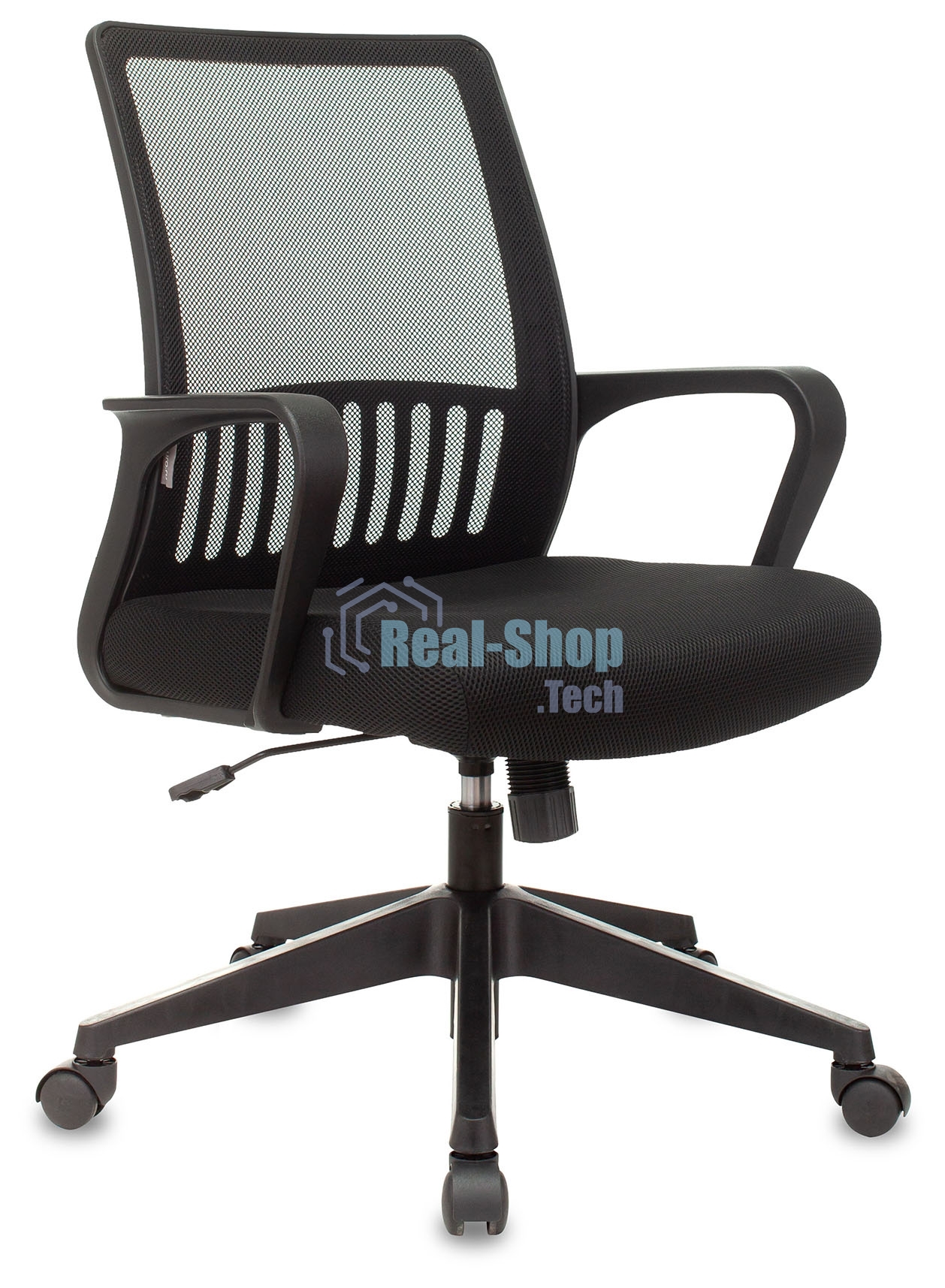 Кресло Бюрократ MC-201/TW-11 черный, сетка, 120 кг, механизм качания