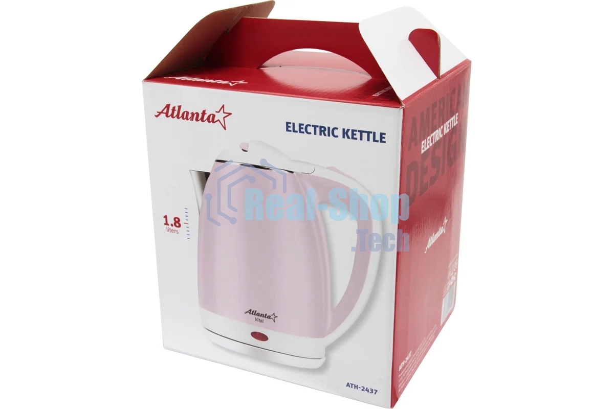 Чайник электрический Atlanta ATH-2437 pink двухстенный
