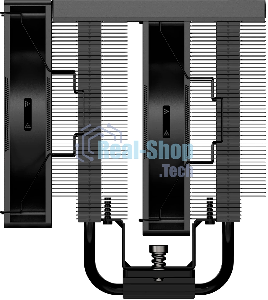 Кулер для процессора PCCooler RT720 TC ARGB BK (270W, 4-pin PWM, 157.5mm, Al/Cu, 7x6mm, ARGB, 2x120mm, 73.32CFM, 34.9dBA, 2200RPM, S: 1851/1700/1200/115X, AM5/AM4, black)