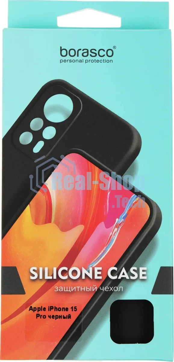 Чехол (клип-кейс) BoraSCO для Apple iPhone 15 Pro черный