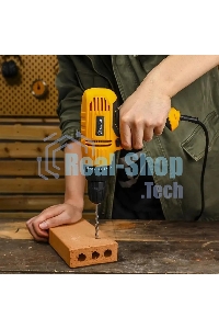 Дрель-шуруповерт сетевая Deko DKD500 083-1002, 500Вт, Кейс