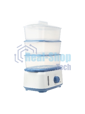 Пароварка Centek CT-1462 белый, 9 л, ярусы - 3, 1050 Вт, механическое