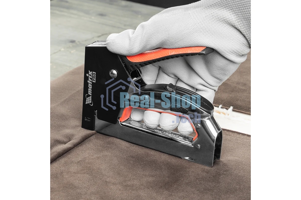 Степлер мебельный Matrix, стальной, быстрая загрузка, тип скобы 53, 4-14 мм, PRO