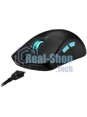 Мышь беспроводная/проводная ASUS ROG Harpe Ace Aim Lab Edition черный, 36000 dpi, радиоканал, Bluetooth, USB, кнопки - 5