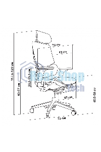 Кресло офисное Cactus CS-CHR-MC01-GYBK серый, сиденье черный, с подголов.