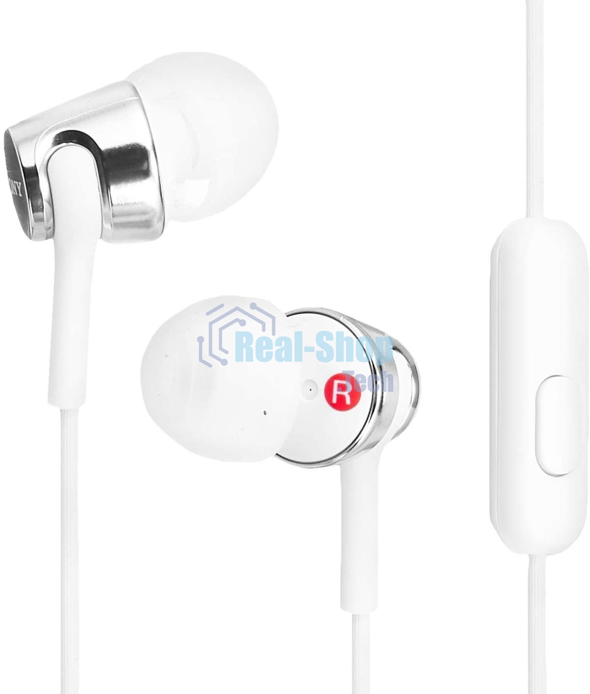 Гарнитура внутриканальные Sony MDR-EX155AP 1.2м белый проводные в ушной раковине (MDR-EX155APW)