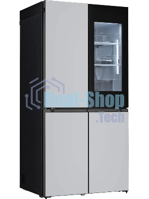 Холодильник LG GR-A24FQAKM серый трехкамерный 382/145л морозилка снизу, No Frost, Side by Side