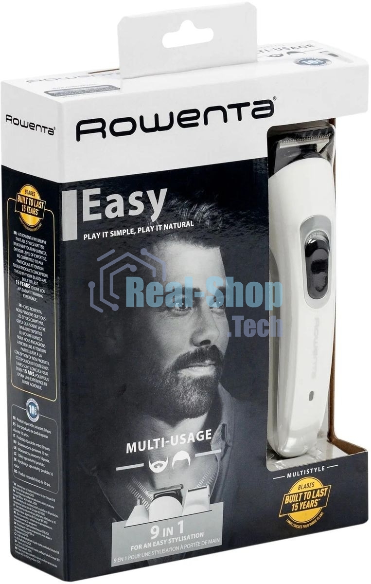 Триммер Rowenta TN8961F4 белый (насадок в компл:7шт)