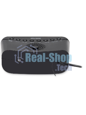 Радиобудильник Hyundai H-RCL221 черный LCD подсв:зеленая часы:цифровые FM