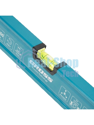 Уровень Gross 33653 алюминиевый, магнит., фрезерованный, 3 глазка, 0,5 мм/м, 1000 мм