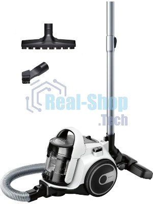 Пылесос Bosch BGS05A222 белый/черный, 350/700 Вт, уборка сухая, пылесборник контейнер 1.5 л
