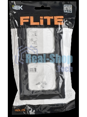 Рамка 2-местная IP55 Рпро-2-55-ФлЧ черный FLITE