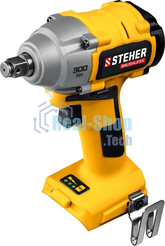 Гайковерт бесщеточный STEHER 20В, без АКБ, в коробке. CWB-300