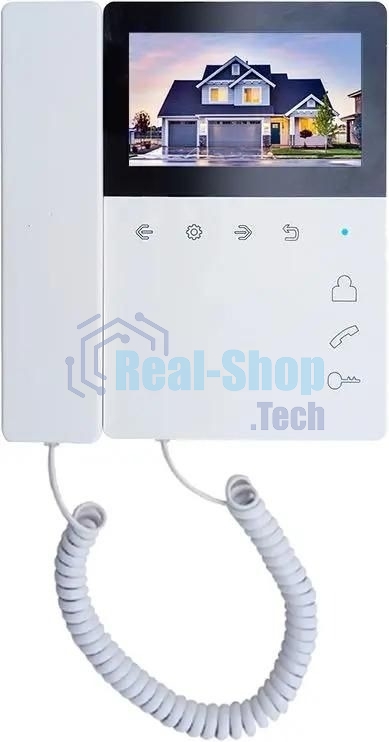 Видеодомофон Tantos Elly белый с трубкой