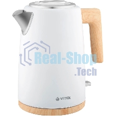 Чайник электрический Vitek VT-1154 1.7л. 2200Вт белый/дерево