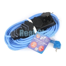 Удлинитель морозостойкий Gembird PC-3GF-R-10(IP) черный/синий, 10 м, 3 розетки, 3500 Вт