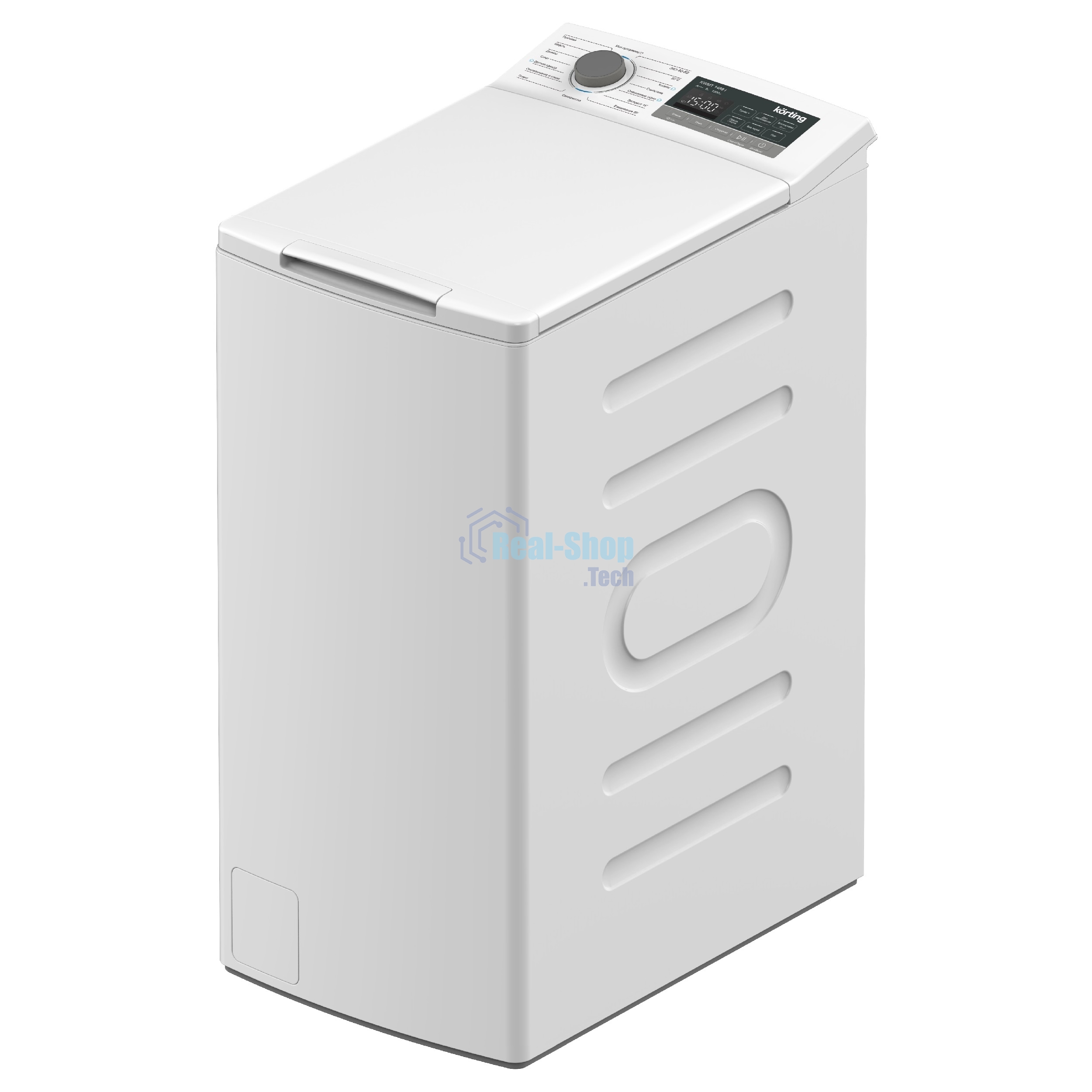 Стиральная машина KORTING KWMT 1488 I белый, загрузка вертикальная 8 кг, 1300 об/мин, класс: А+++