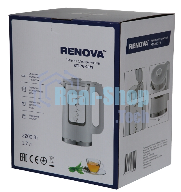 Чайник электрический RENOVA KT17G-11W
