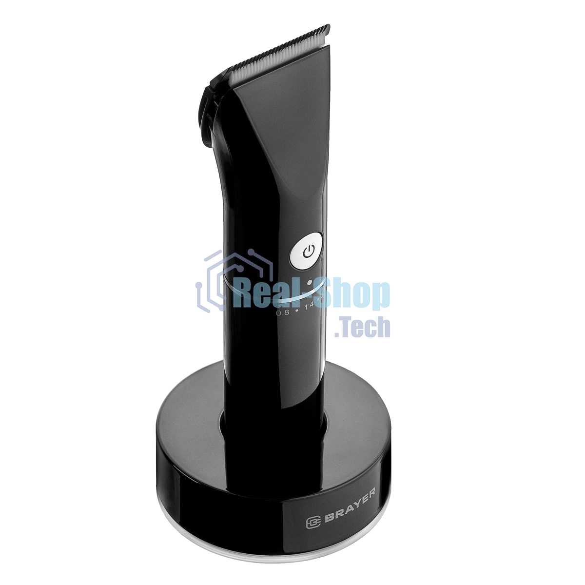 Машинка для стрижки BRAYER BR3400, LED-дисплей, 4 насад, турбо, титан. покр, регу. высоты лезвий