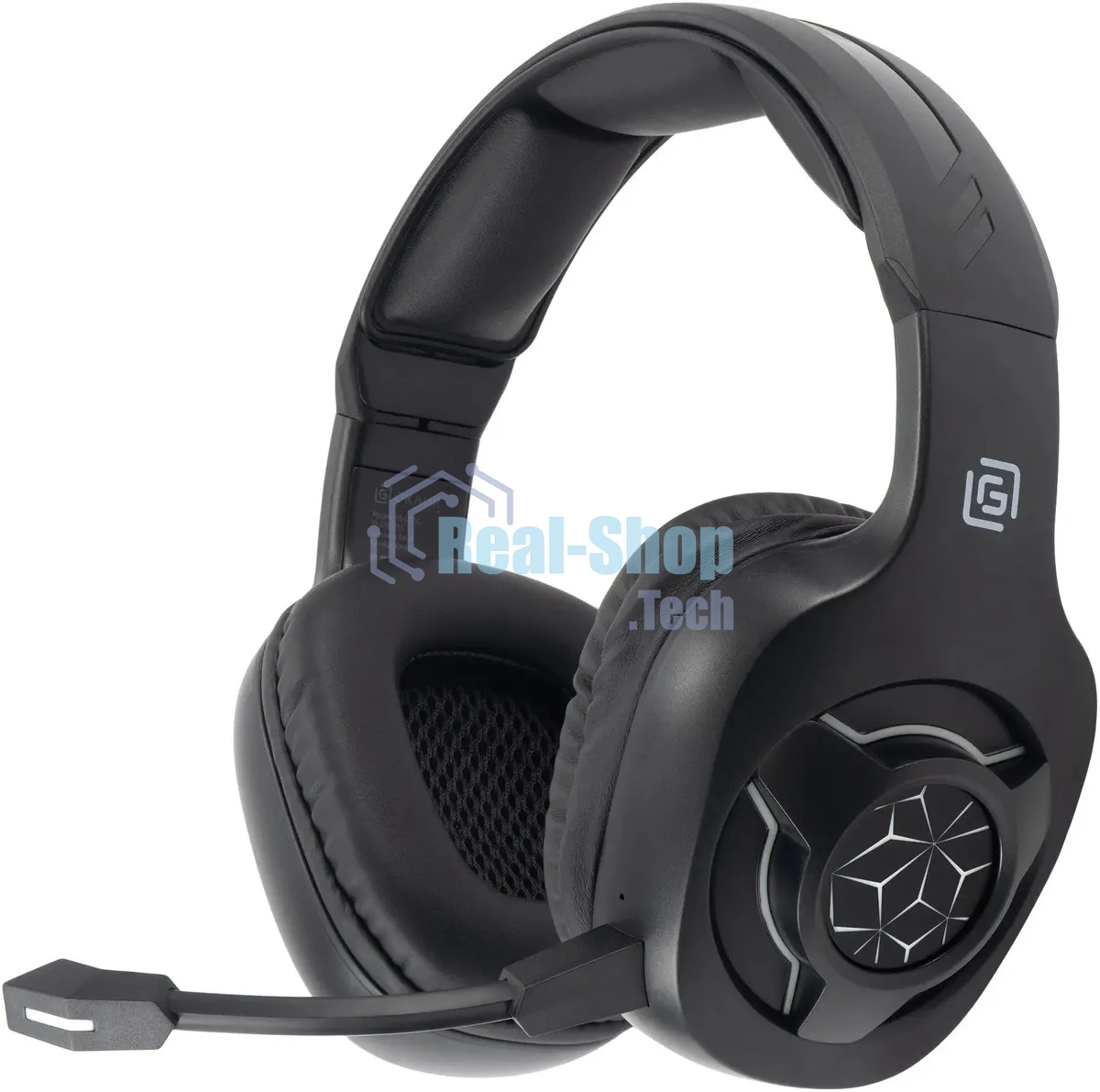 Гарнитура беспроводная/проводная с микрофоном Оклик HS-L575G черный накладные BT оголовье (1895253)