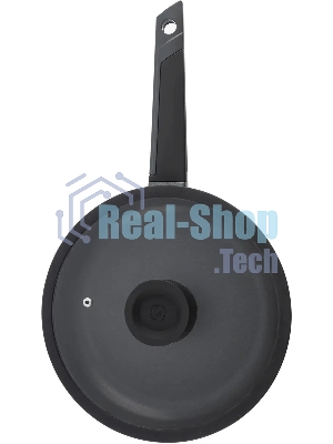 Сковорода Rondell Kontur RDA-1486, 24 см, с крышкой, графитовый