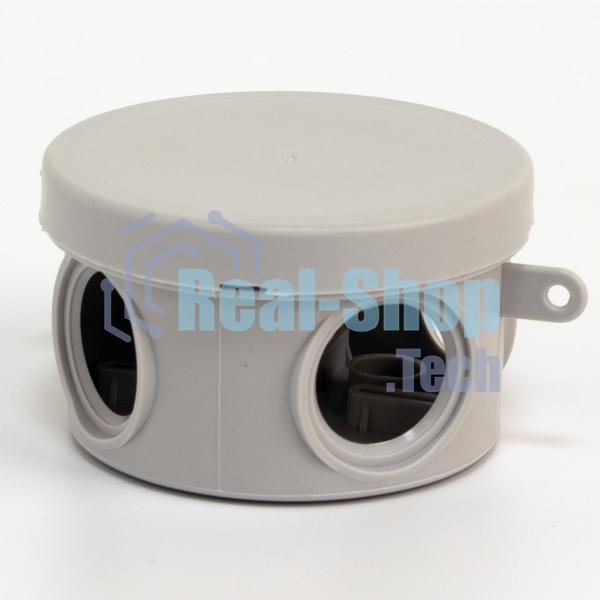 Коробка распределительная TOKOV ELECTRIC ОП 65х40 мм 4 каб. вводов IP54 сер. (круг.)