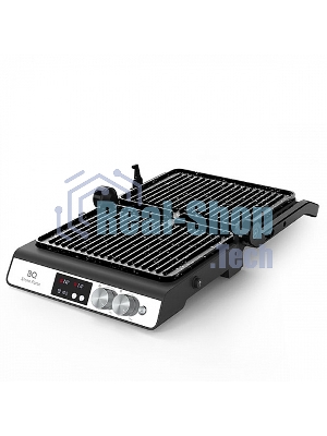 Гриль электрический BQ GR3002 черный/стальной. Мощность:2000 Вт/STONE Non-Stick Мраморное антипригарное покрытие/Съемные панели легкая очистка/3 в 1 гриль, барбекю, духовка/ГРИЛЬ жарьте стейки и бифштексы ребрышки и крылышки/БАРБЕКЮ обжаривайте ломтики мяса, птицы и овощей на открытых панелях/ДУХОВКА запекайте мясо и овощи, готовьте торты и бисквиты, используя форму из фольги или противень/Электронное управление/