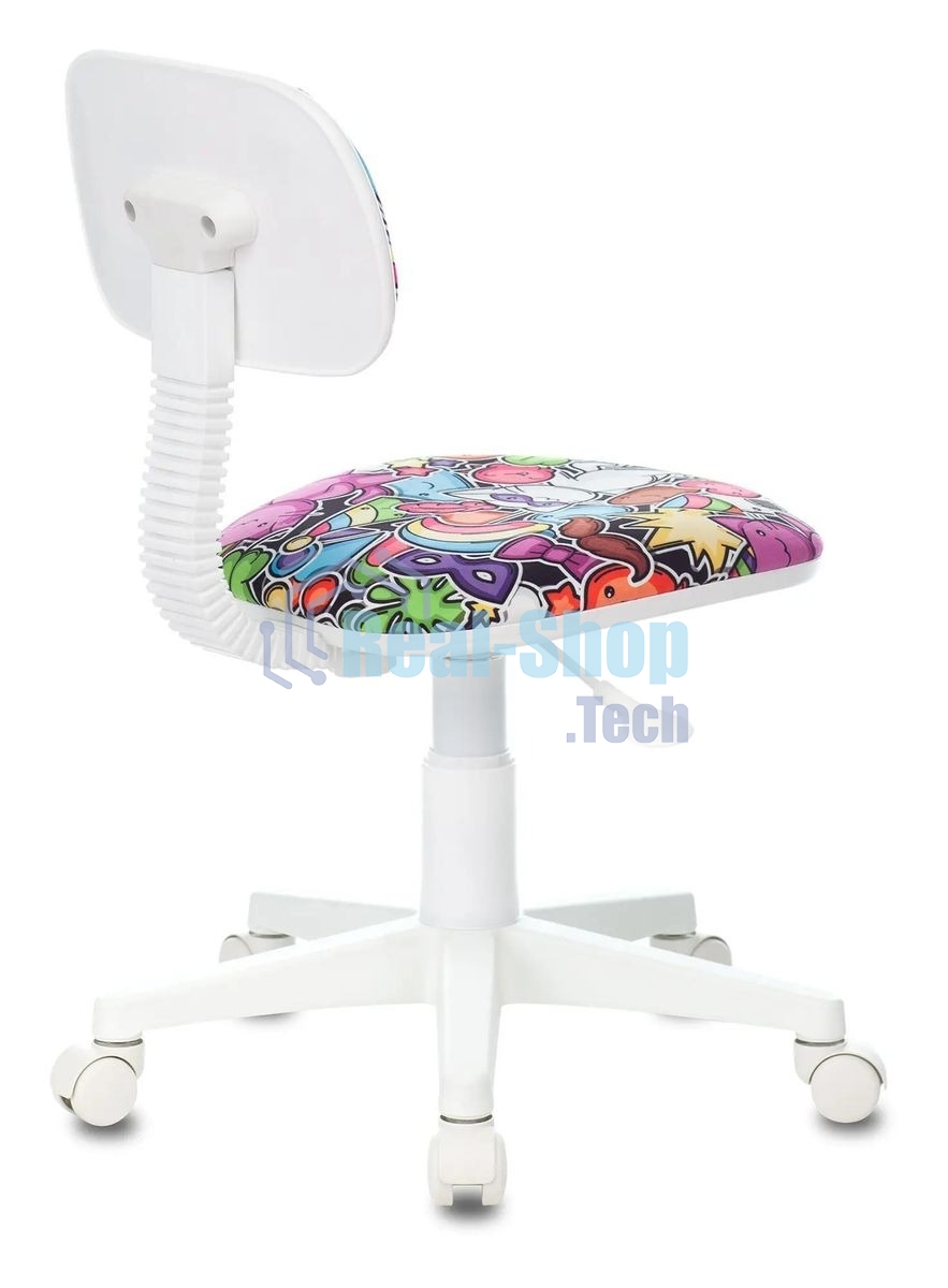 Кресло детское Бюрократ CH-W201NX мультиколор маскарад, крестовина пластик, пластик белый