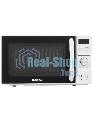Микроволновая печь Hyundai HYM-D3027 белый, 20 л, 700 Вт, переключатели - поворотный механизм/кнопки