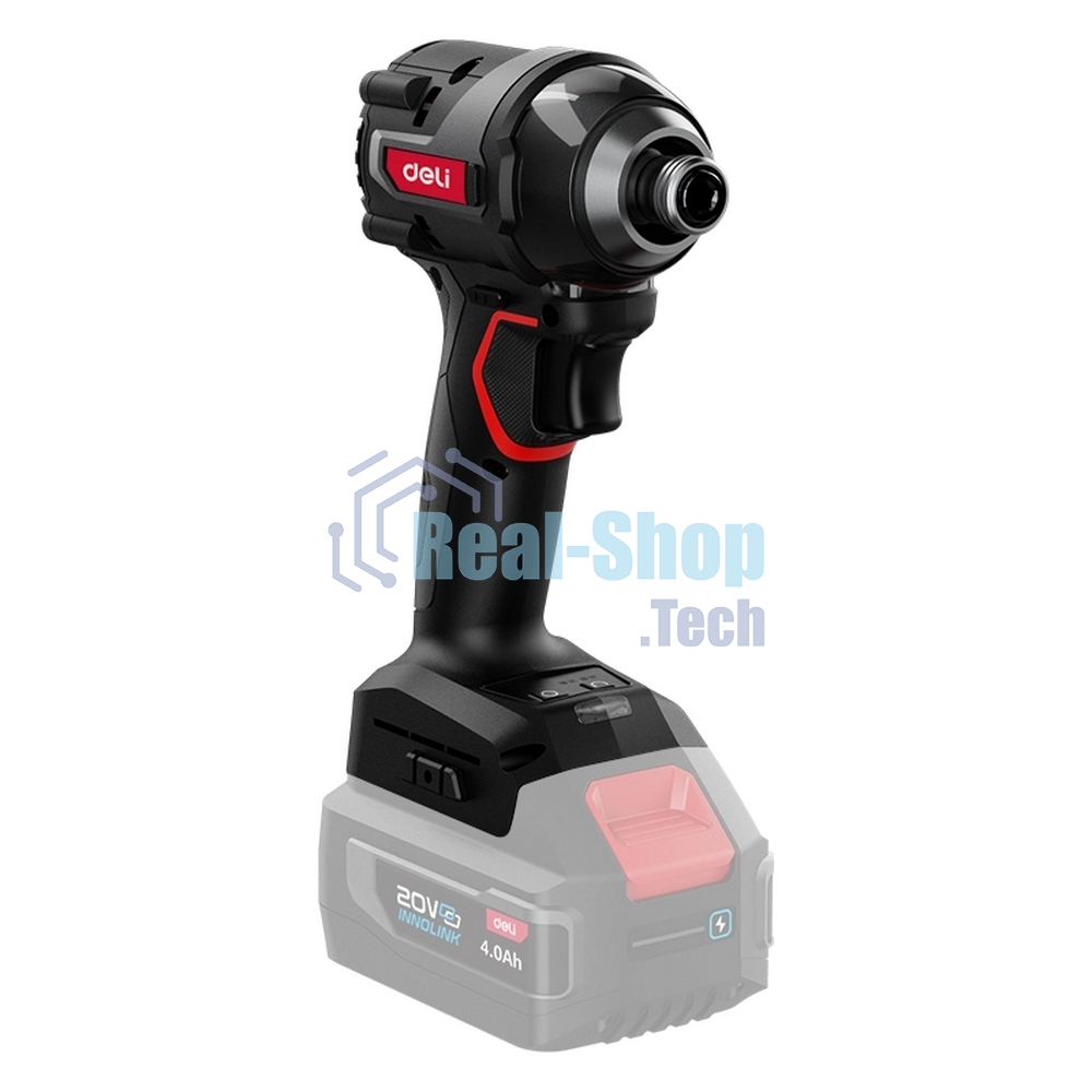 Винтоверт ударный аккумуляторный Deli DE-QZ20-1A4 (1АКБ*4А·ч + ЗУ, 20V, 200Нм, 0-3600об/мин, 0-3600уд/мин, сумка)