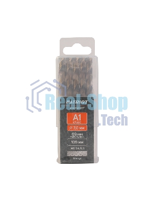 Сверло PATRIOT EXPERT по металлу, Р6М5К5, 7,0 мм, упаковка 10 шт