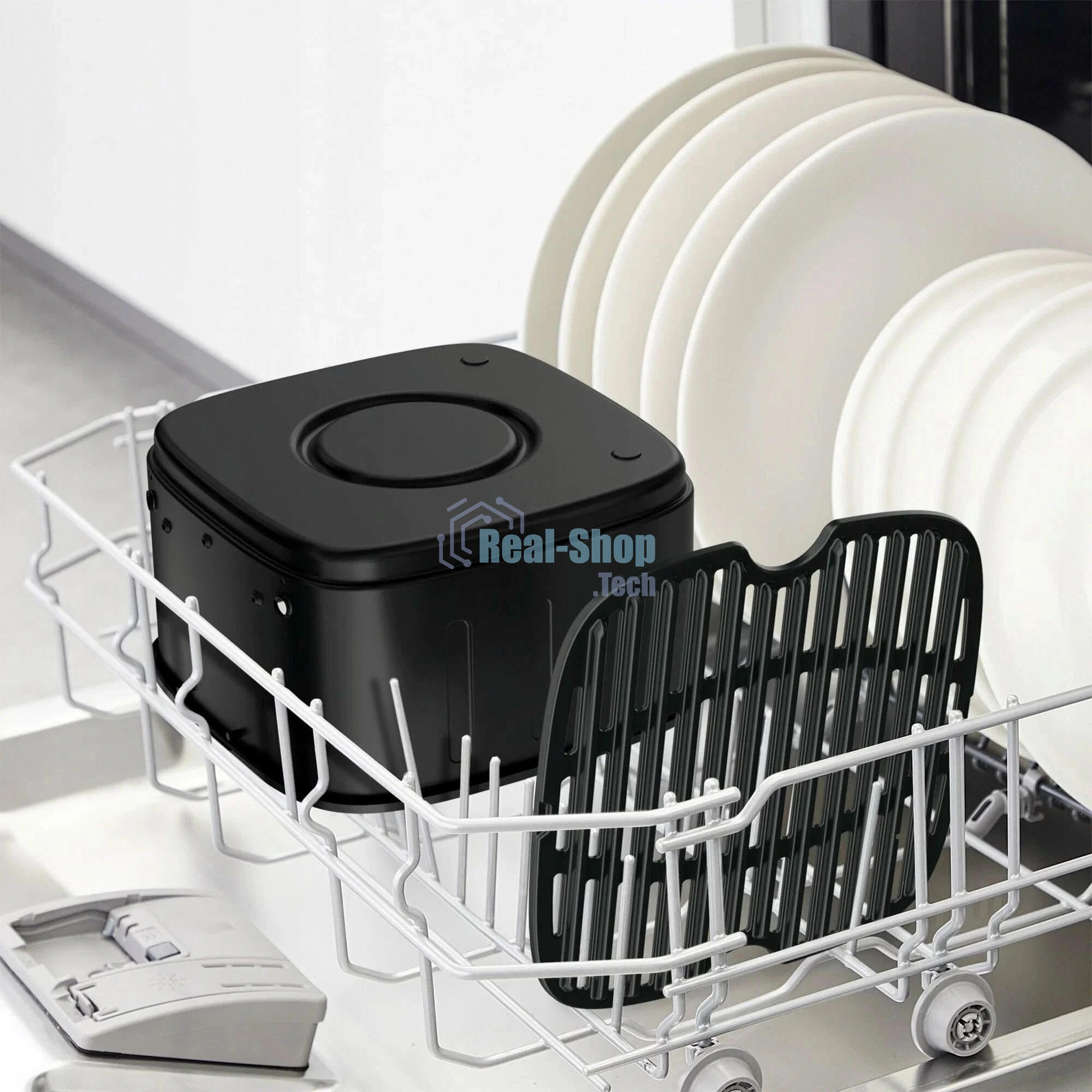 Аэрогриль Tefal Easy Fry Silence EY552DE0 серебристый, 1670 Вт, 5 л, сенсор, 10 программ