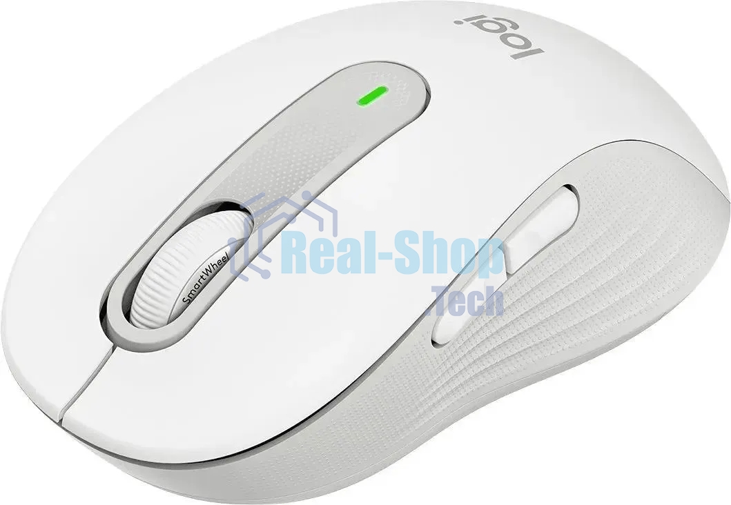 Мышь беспроводная Logitech Signature M650 белый, 4000 dpi, радиоканал, Bluetooth, USB, кнопки - 5