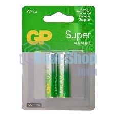 Алкалиновые батарейки GP Super Alkaline G-Tech 15А АA - 2 шт. на блистере